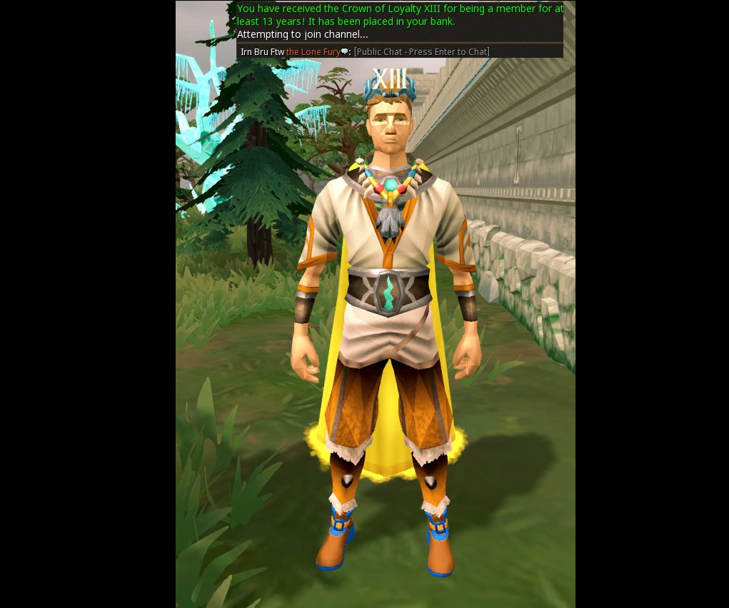 Nice, I received my crown of loyalty for 13 years on my normal account. :)