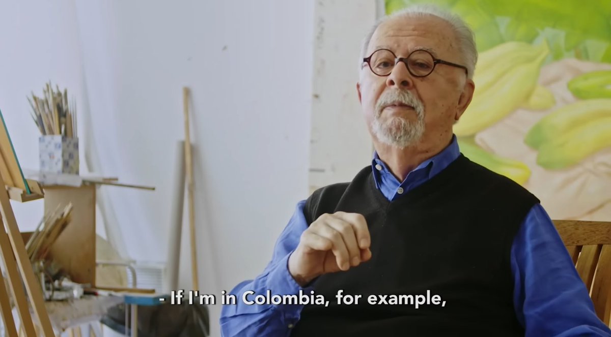 ForeroWilly's tweet photo. Interviewer: why did you leave Colombia and move to New York?

Botero: https://t.co/GFDr8c1JVu