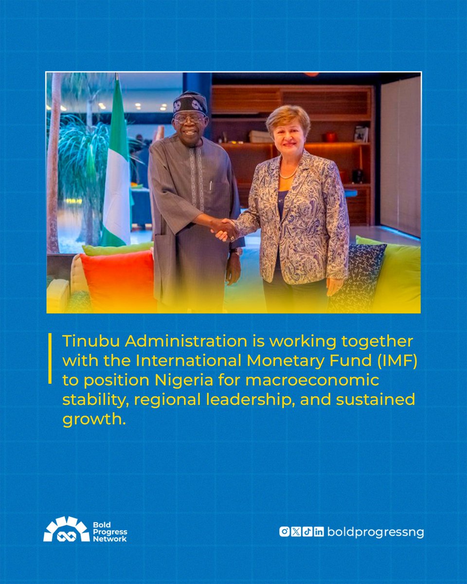 boldprogressNG's tweet photo. Through strategic engagement with the IMF, Nigeria is strengthening macroeconomic stability, investor trust, and regional leadership. https://t.co/AnsrL41cDi