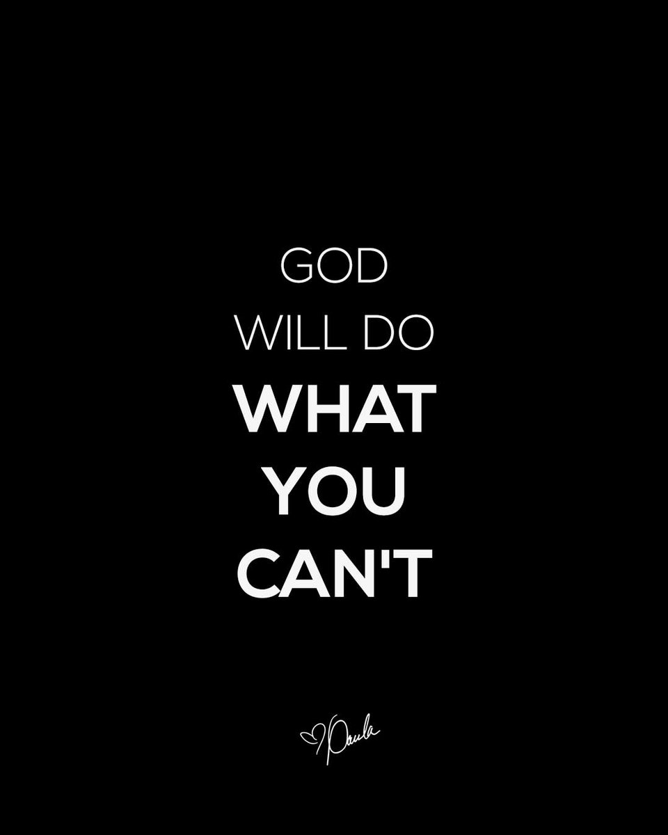 If you do what you can, God will do what you can't! 🙏💪 paulawhite.org/prayer