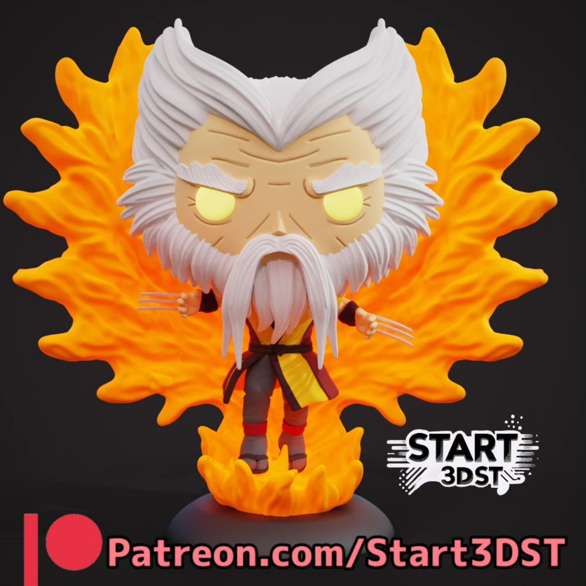 start3dst's tweet photo. 🔥 NEW 🔥
Funko-style Phoenix Wolverine 🐺🔥
Now available for download.
Available on Patreon and Cults.
A figure full of attitude, perfect for 3D printing.
Hope you like it! 🙌

#funkopop #3d #anime #comic #xmen https://t.co/VfeZ8JFEkO