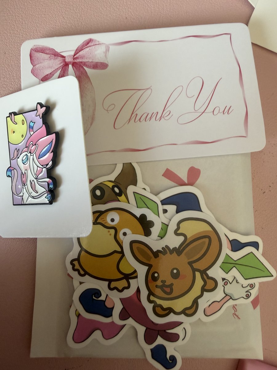 pokipost's tweet photo. Thank you so much for our first month of our pokemon snail mail club 💛🩷 we look forward to sending more pokipost out! https://t.co/mewzs0rcgV