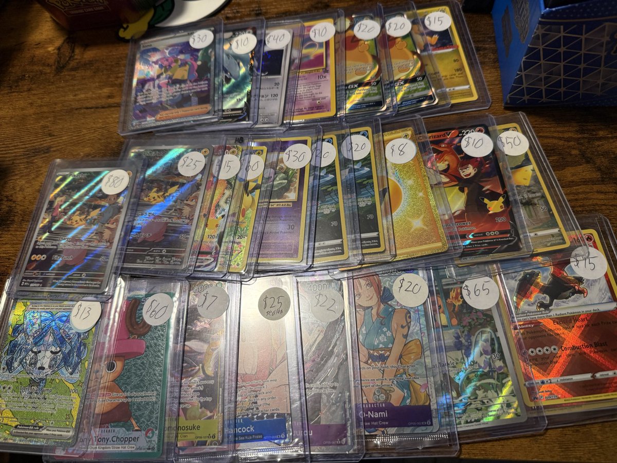 Some upcoming show inventory. Nothing over $100 because I can’t let those cards go out of my collection lol.
