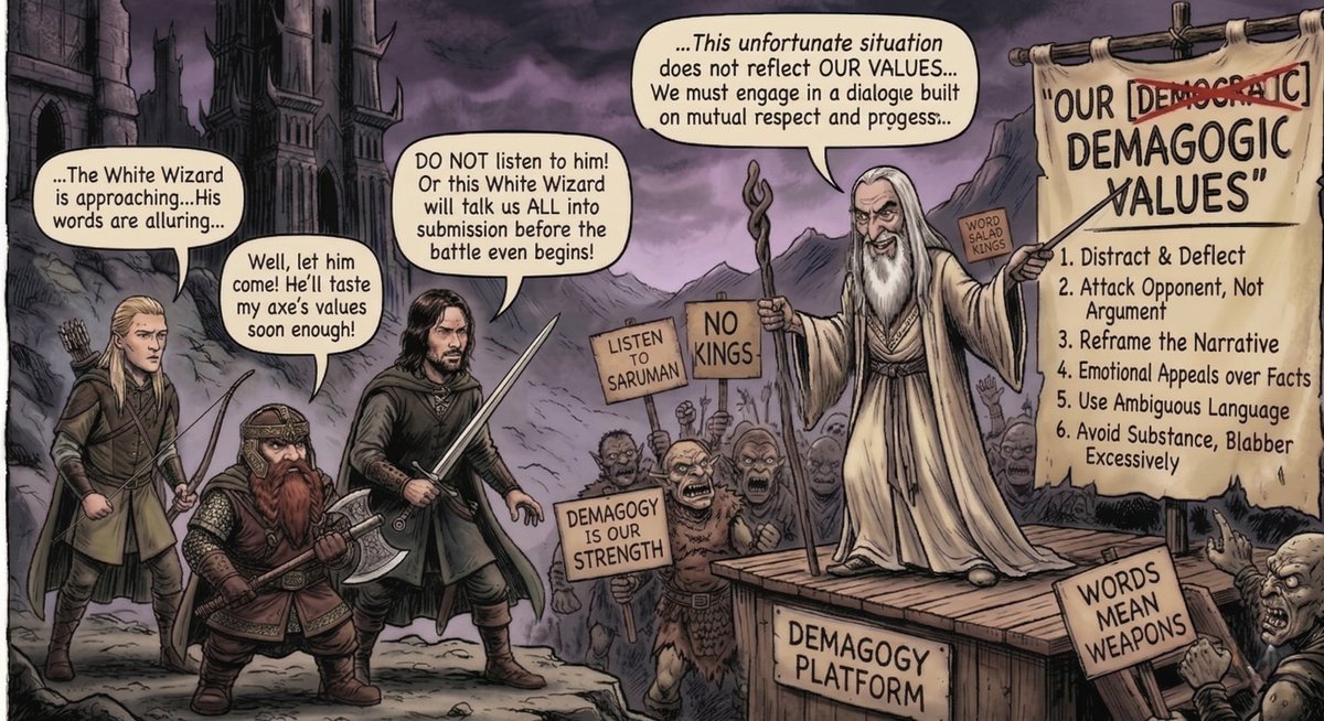@realBrandonGill ... Meanwhile, Professor Saruman was delivering an ...