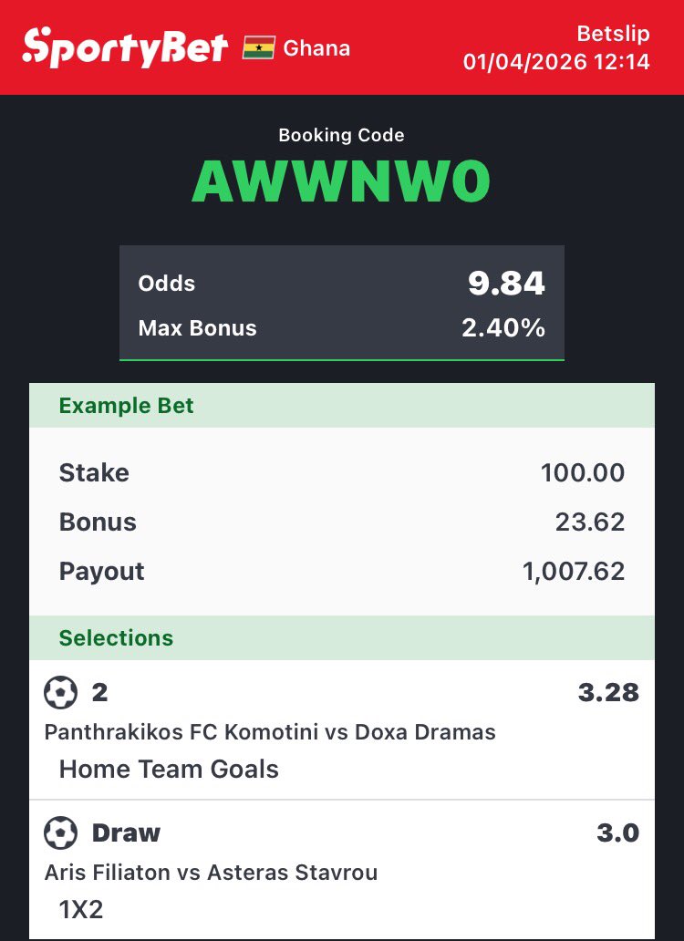 ceobesttips's tweet image. Odds: 9+🏆🏆🏆

IT’S 100% SAFETY 🎉🎉🎉

GOOD LUCK 🍀

#9Odds #foryou