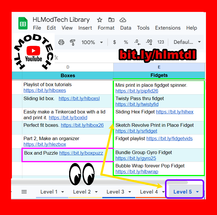 HLtinkercad's tweet image. HLModTech Digital Library update. You can find the #Tinkercad #Fidget projects on the level 5 tab. 

Can you pick a favorite?

Library: bit.ly/hlmtdl