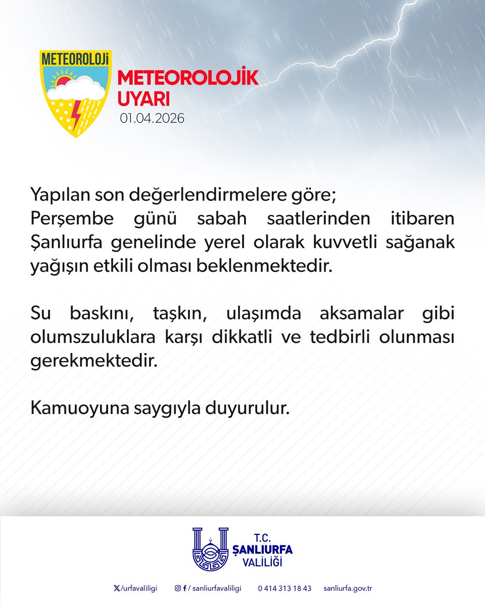 T.C. ŞANLIURFA VALİLİĞİ tweet media