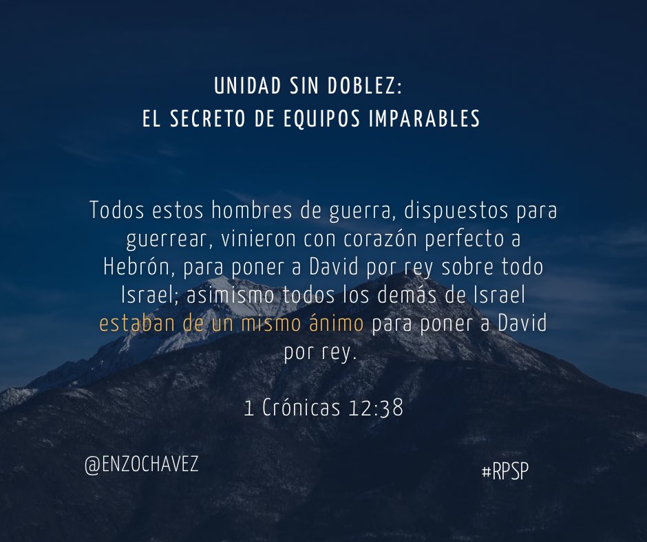 1 Crónicas 12
Una iglesia dividida se detiene.
Una iglesia unida, sin doblez, avanza sin freno. Cuando hay un mismo ánimo, Dios establece dirección y desata progreso. No es esfuerzo humano… es alineación espiritual lo que produce avance imparable. #rpsp