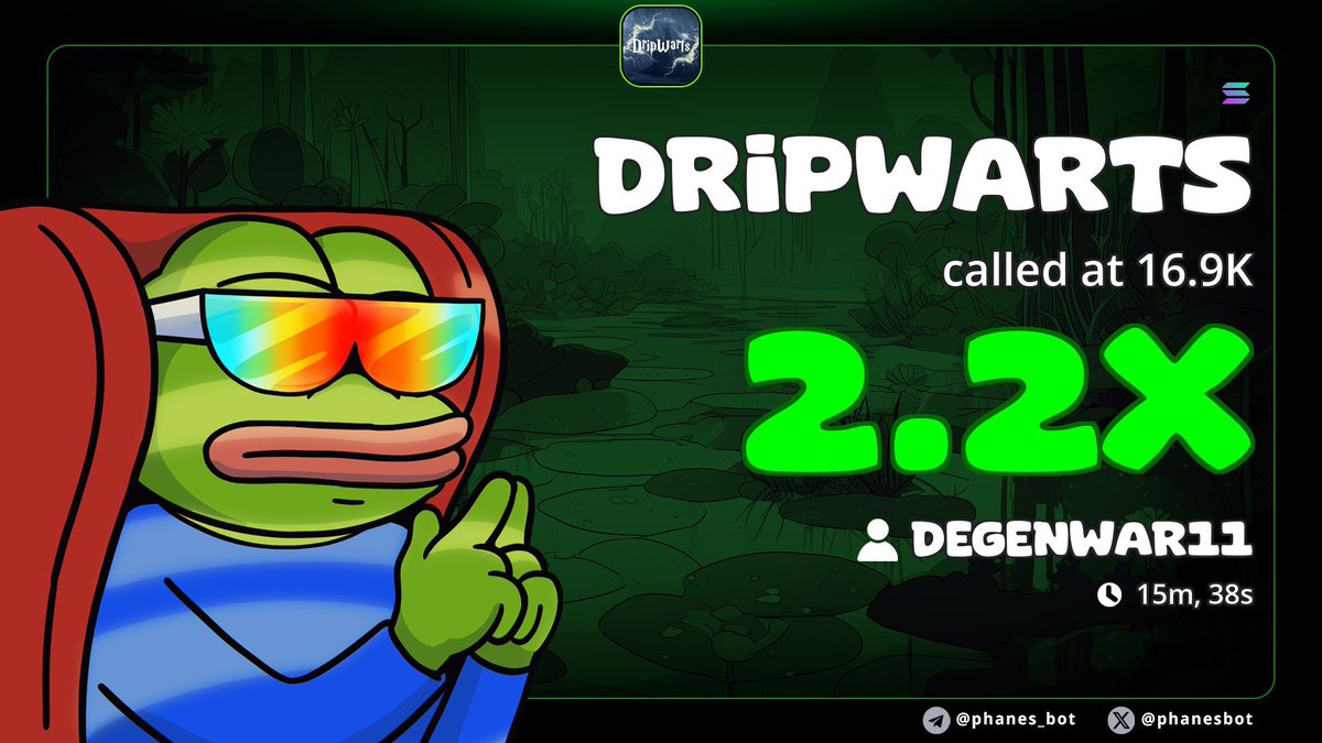 DegenWar01's tweet photo. 2x pump on my alpha call on #DRIPWARTS
CA>> G4CRnceG1vVjbhzPTzXhHQzsQyHW5bBQ45xhJwbvpump
#memecoin #solana #Degen https://t.co/928EEqlavL