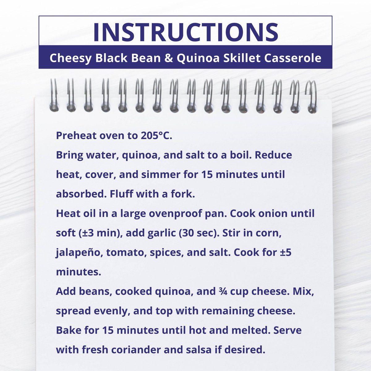 OnePlanHealth's tweet photo. Cheesy Black Bean &amp; Quinoa Skillet Casserole 🧀🫘

Make this easy dinner recipe that is full of fibre and oh-so-delicious.

A perfect dish for a cosy weeknight dinner at home, and great for leftovers too! https://t.co/n4nhmKbU3m