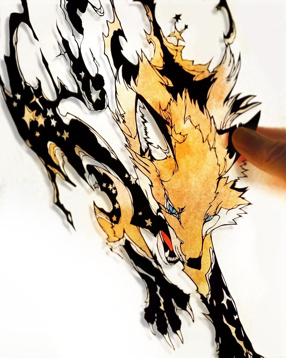 烏海@年末切り絵個展(２人展) tweet media