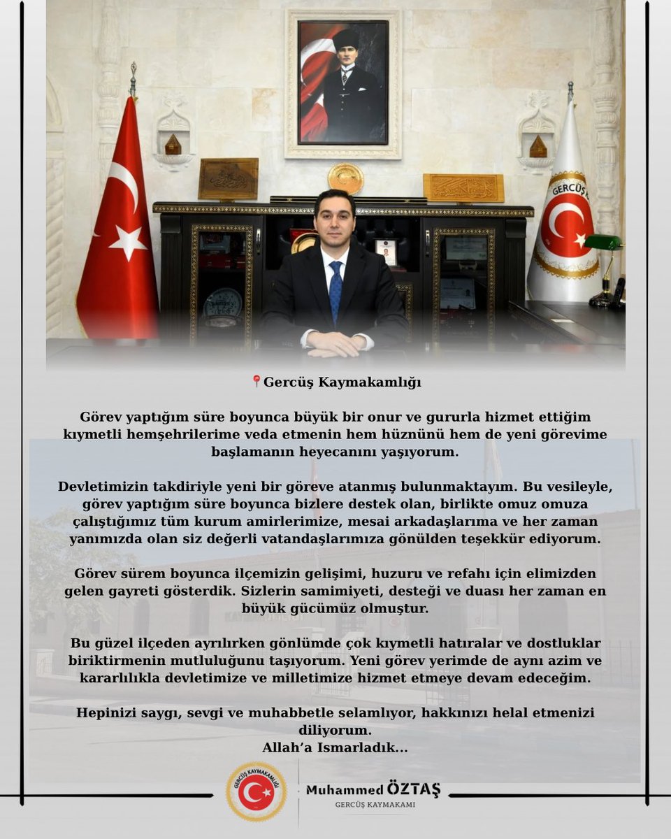 Gercüş Kaymakamlığı tweet media