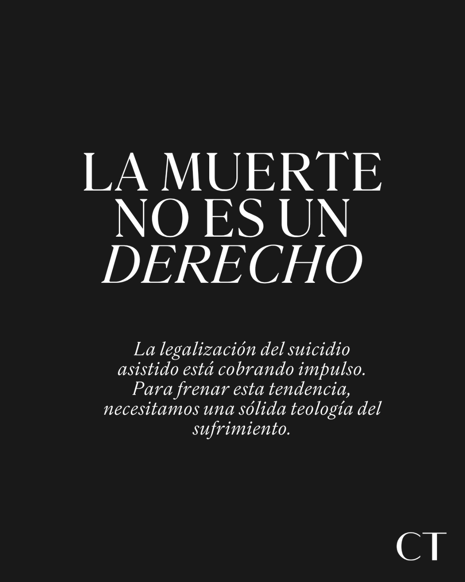 La legalización del suicidio asistido está cobrando impulso. Para frenar esta tendencia, necesitamos una sólida teología del sufrimiento.
👉 chrst.today/3Q1uRyJ