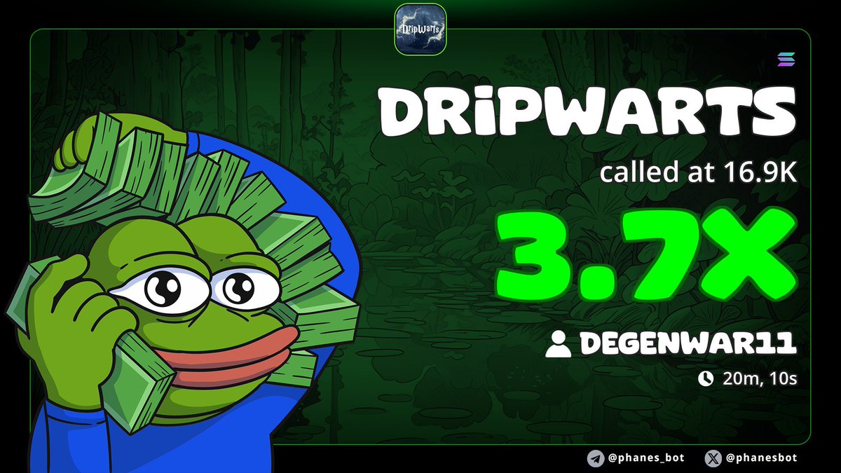DegenWar01's tweet photo. 3x profits on my alpha call on #DRIPWARTS
CA>> G4CRnceG1vVjbhzPTzXhHQzsQyHW5bBQ45xhJwbvpump
#memecoin #solana #Degen https://t.co/dguHMuxtFk