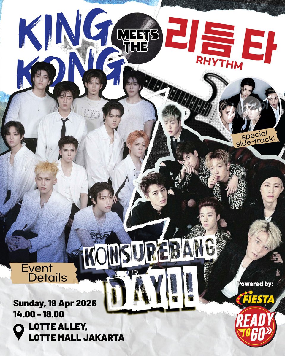 🎤KONSURAEBANG DAY🎶
Kingkong Meets The Rhythm ✨

Road To TREASURE’s PULSE ON &amp; iKON FOUREVER World Tour in Jakarta🩵❤️

And Also, Big shoutout to our special side track, LONGSHOT, for all the SHOTIES!💃

📌 FREE ENTRY
See you there. Don’t miss it. 🎤✨