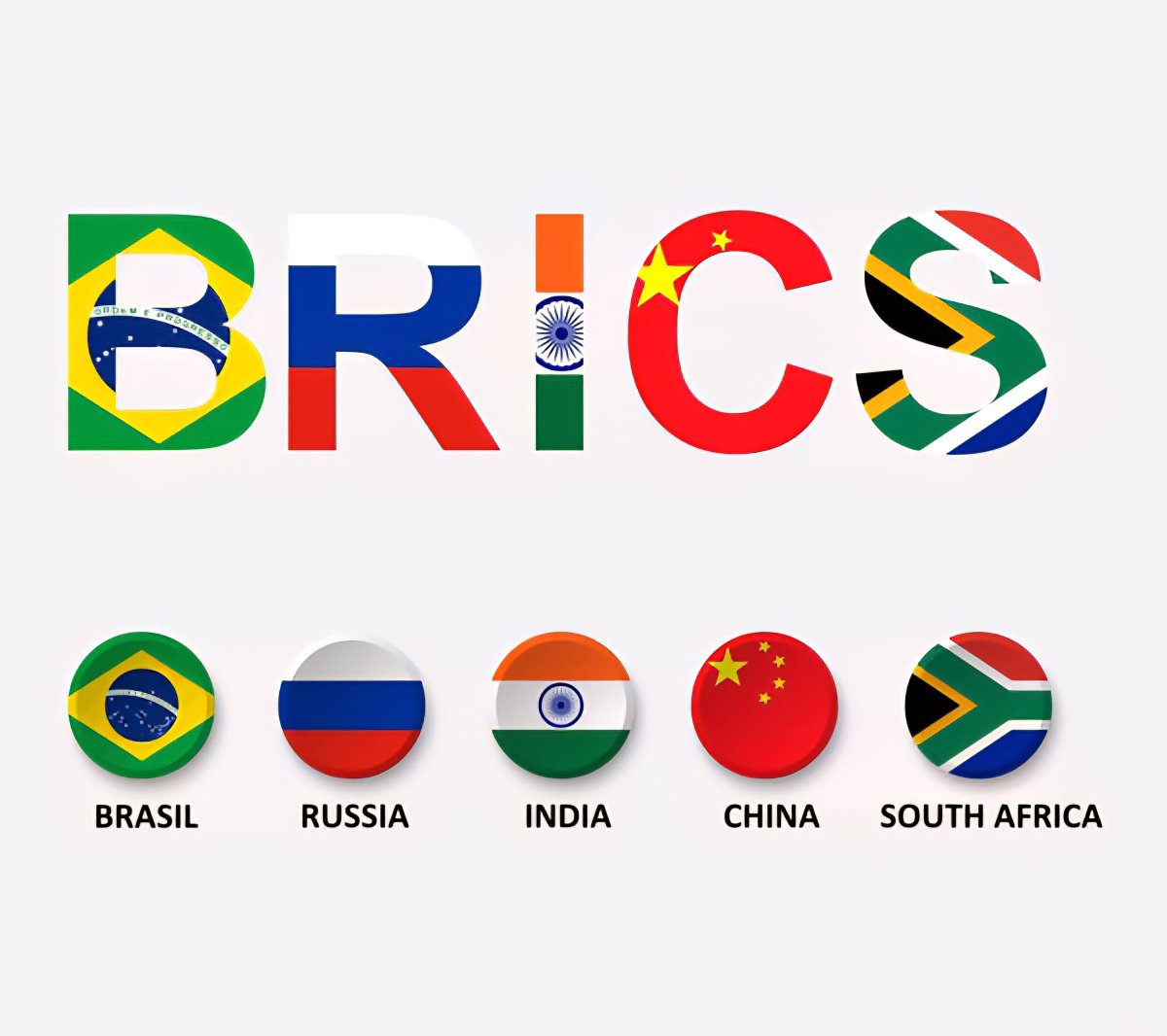 BRICS Full Members and Their GDP 💰

1. 🇧🇷 Brazil – $2.29 Trillion
2. 🇷🇺 Russia – $2.51 Trillion
3. 🇮🇳 India – $4.51 Trillion
4. 🇨🇳 China – $20.65 Trillion
5. 🇿🇦 South Africa – $452 Billion
6. 🇪🇬 Egypt – $402 Billion
7. 🇪🇹 Ethiopia – $126 Billion
8. 🇮🇷 Iran – $358 Billion
9. 🇦🇪