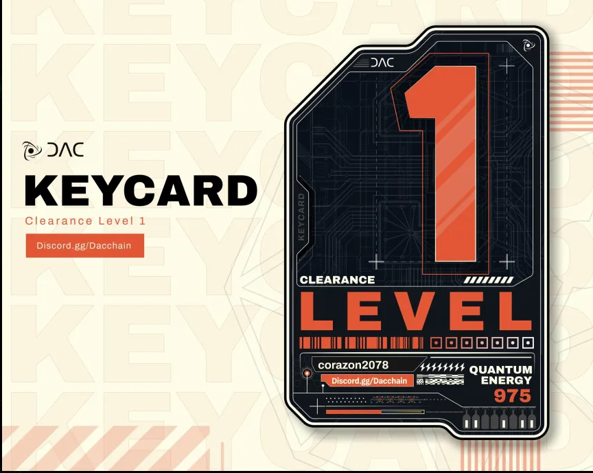 corazon77747814's tweet photo. First Q-CHIP. Now Keycard

Slowly building my footprint on @dac_chain with Clearance Level 1 and 975 QE.

Get yours here, it's free: https://t.co/t2me78IbUn https://t.co/AQKPrPepkG