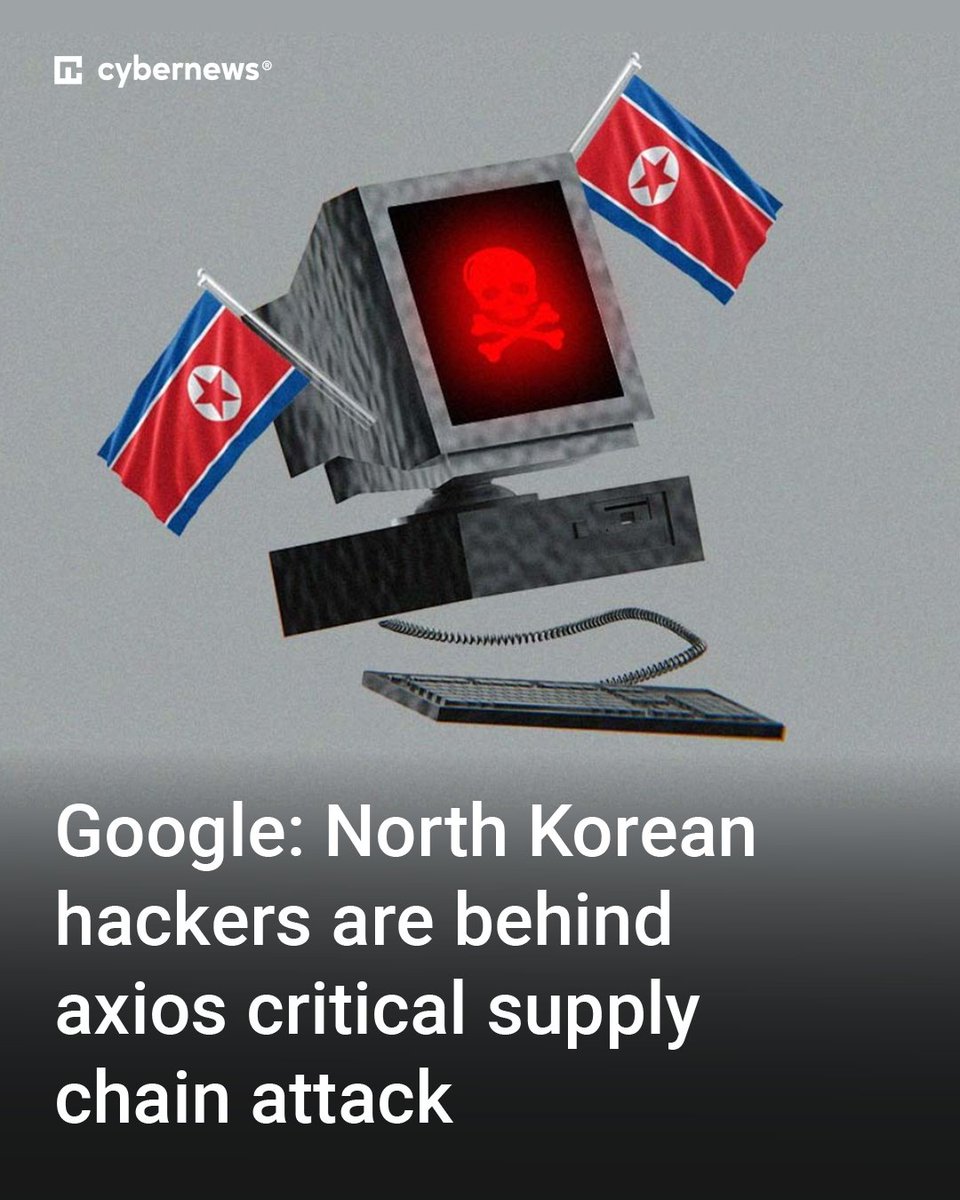 Cybernews's tweet image. “North Korean hackers have deep experience with supply chain attacks, which they’ve historically used to steal cryptocurrency.” Read more: cnews.link/axios-npm-supp…

#NorthKorea #hack