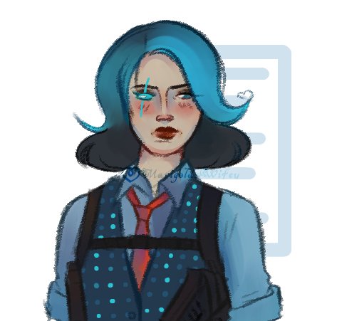 TheLazyGarfieId's tweet image. Little Mari doodle I did the other day while trying to new brush. I love it💙 #fortnite #fanart #marigold