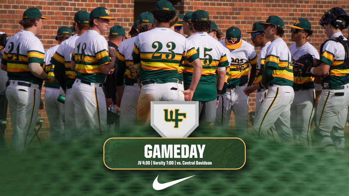 WFTitanBaseball's tweet photo. Baseball is back in the Village today. JV 1st pitch at 4:30 and Varsity 1st pitch at 7:00! Come on out and enjoy some baseball today! #VillageBoys #TitanPride #NoLights #GreatestShowonDirt https://t.co/b0YPXbw7Dw