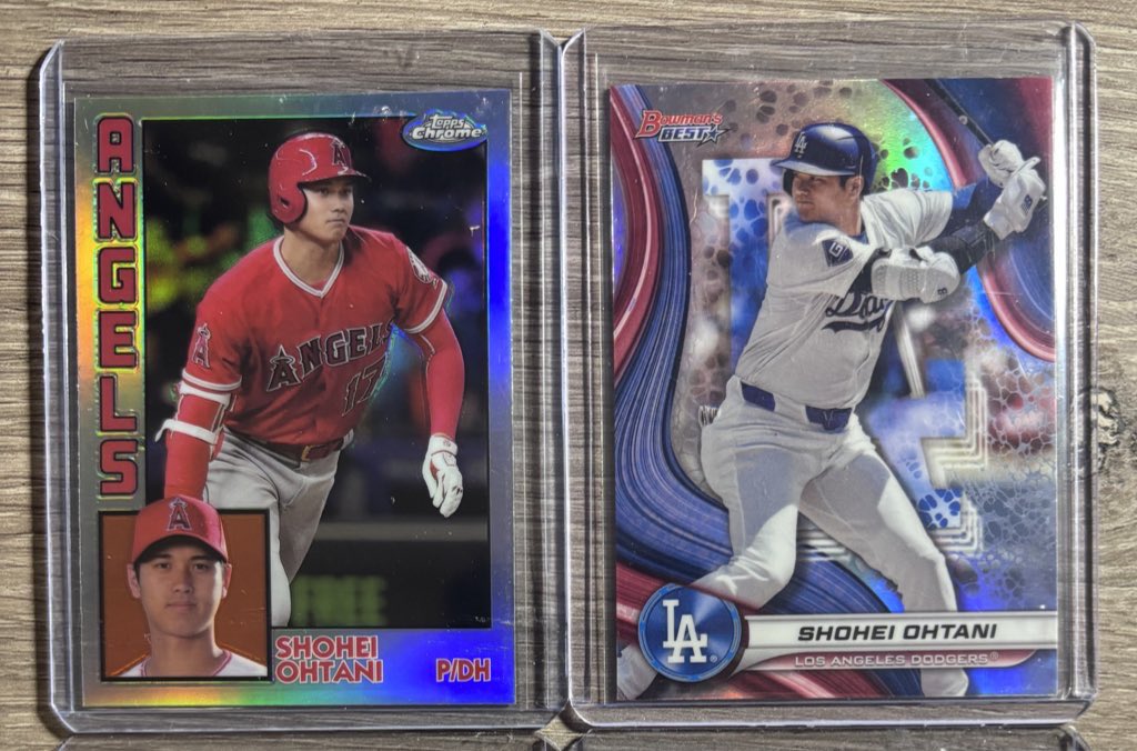 Topps UK PSA 9 Black /125 - $175 shipped
2019 TC 1984 - $45 shipped
2024 BB refractor - $25 shipped
