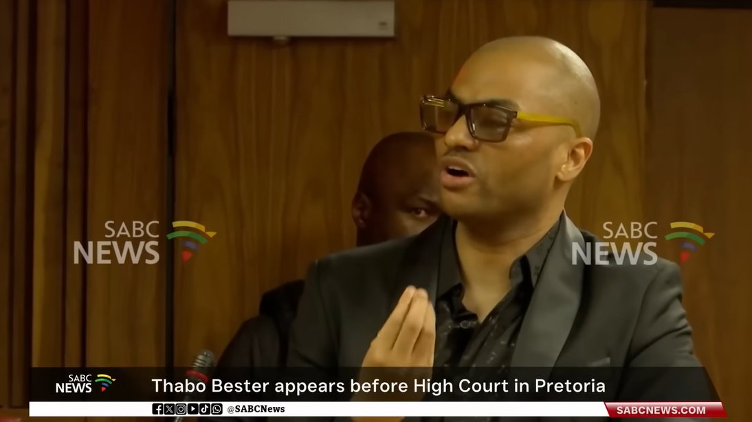 therealKabelo's tweet photo. "I'm the longest-serving person, after Robert Sobukwe, in solitary confinement." So says Thabo Bester, a man imprisoned for violating human rights, attempting to draw moral equivalence with Sobukwe, who was persecuted for defending Human Rights. https://t.co/6B64vWfOoG