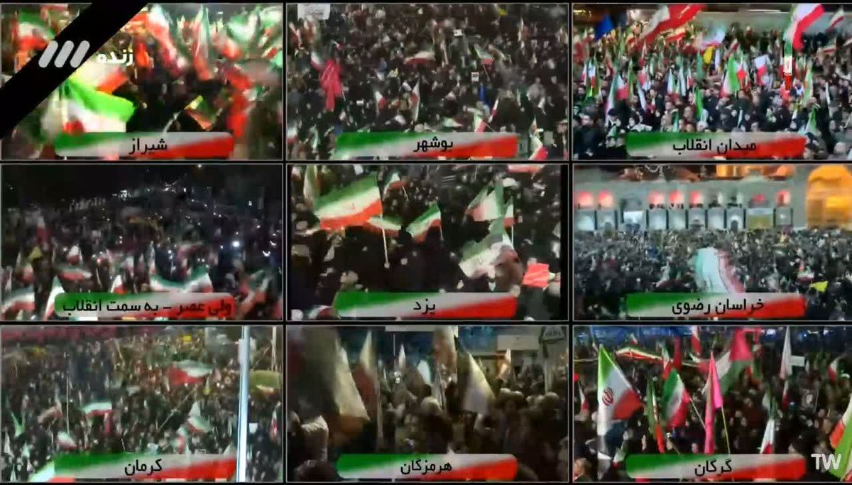 سرود ملی که نواخته می‌شود، از لک و لر و کرد تا فارس و ترک و عرب، همصدا می‌شوند. این است شکوهِ تمدنیِ جمهوری اسلامی ایران.
#جمهوری_اسلامی_ایران