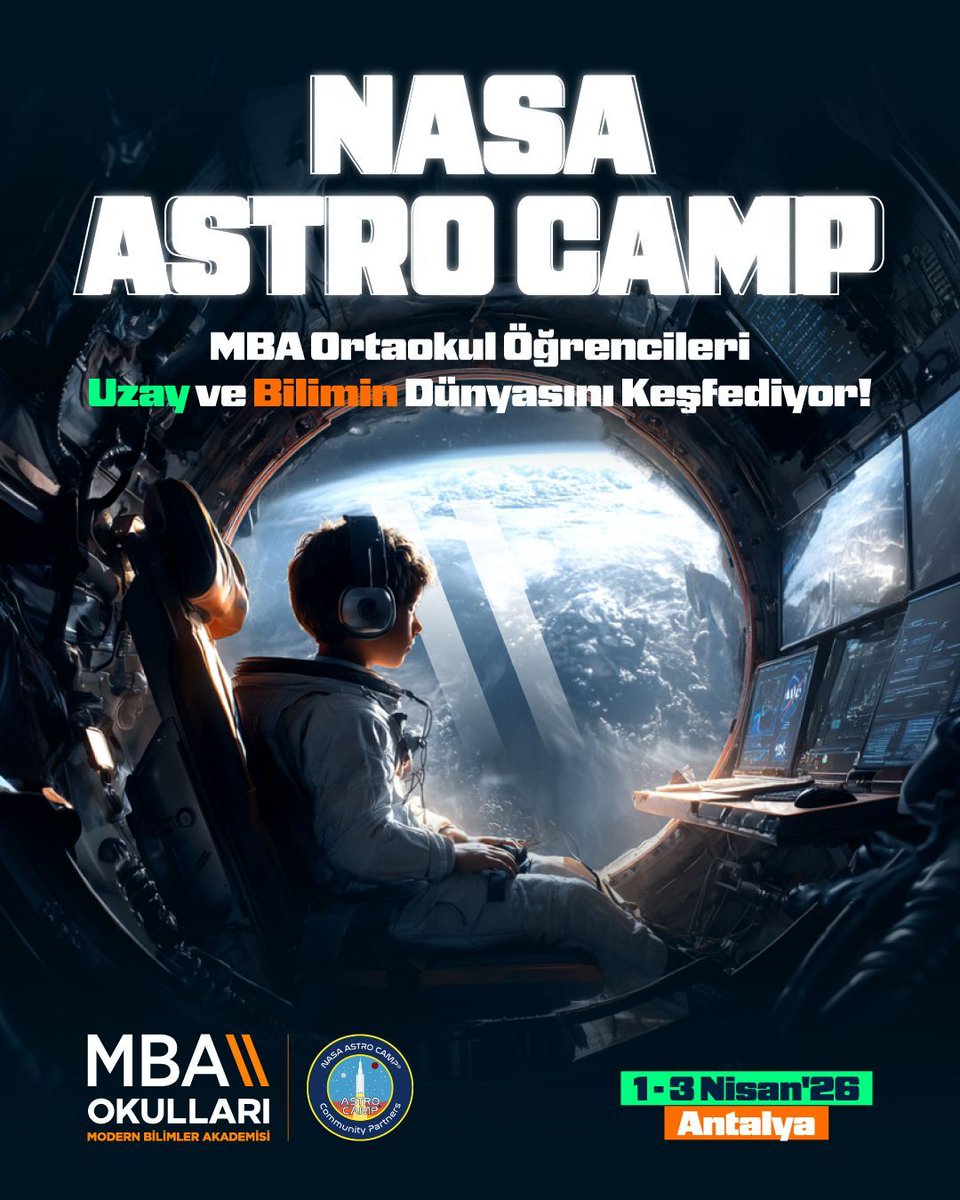 mbaokullari's tweet photo. MBA Ortaokul öğrencileri, 1–3 Nisan tarihlerinde uzay ve bilimin dünyasını keşfedeceği “NASA Astro Camp”te! 

#MBAOkulları #MedicanaEğitimGrubu #MBAYenilikçiEğitimEkosistemi #BaşarıTasarımı https://t.co/EnwQm9Ly13