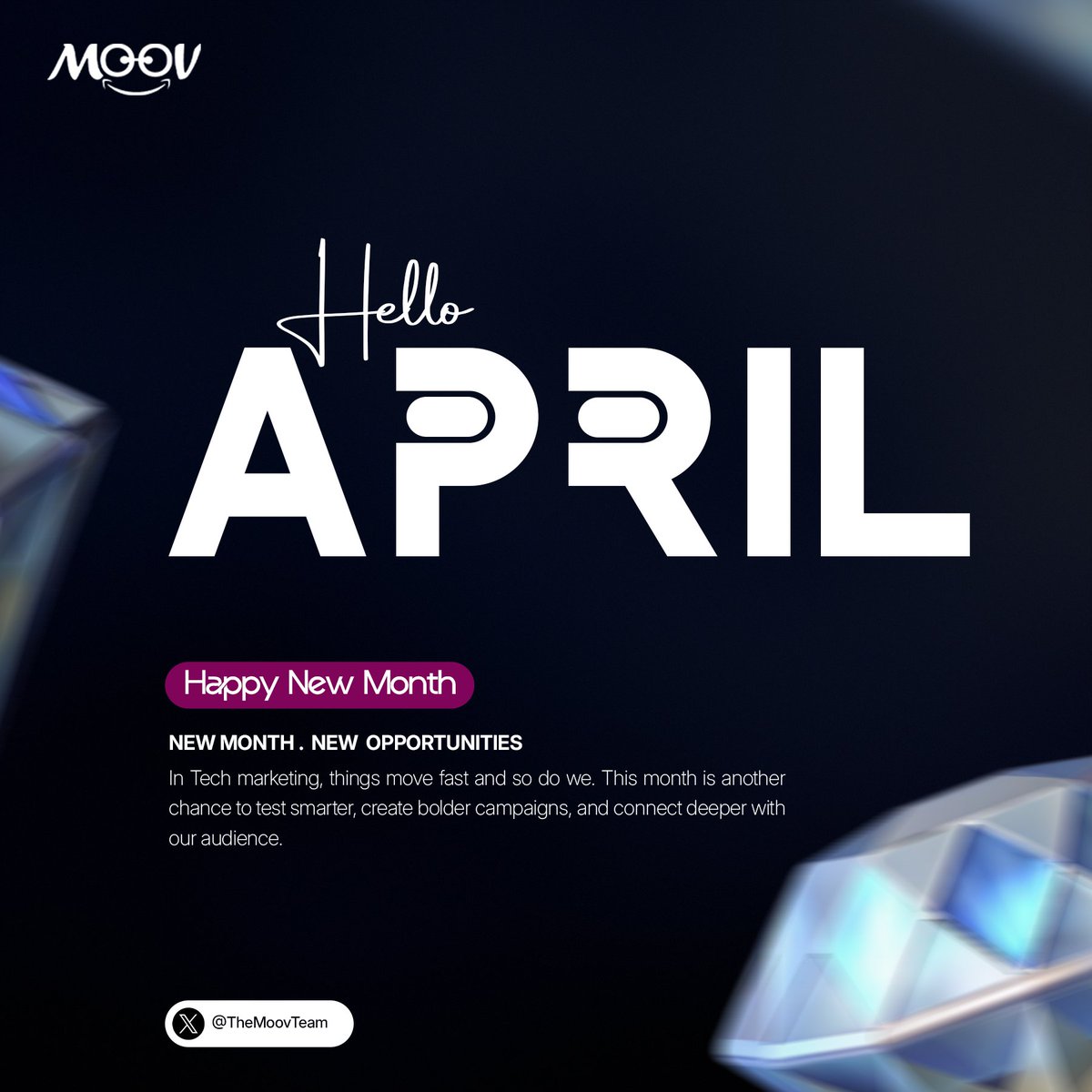 TheMoovTeam's tweet image. New month. New energy. New opportunities.

In tech, speed is everything,and this month, we’re moving smarter, building bolder, and connecting deeper.

Let’s create, innovate, and win. 🚀

#HelloApril #NewMonth #TechGrowth #Moov