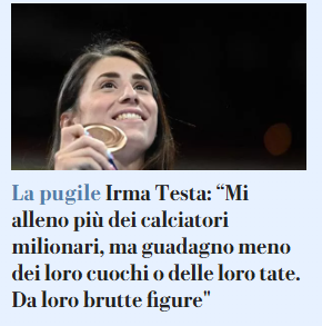 Orgoglioitalia3's tweet photo. Anche le pulci hanno la tosse!!
Irma Testa parla di stipendi e fa paragoni con i calciatori ma a Parigi2024 è stata eliminata subito da una sconosciuta.
Come le iene sulle prede la lezione anche no.
#IrmaTesta #Olympics #calcioitaliano #gravina #italiabosnia #italiaout https://t.co/X0OA1fK7Nd
