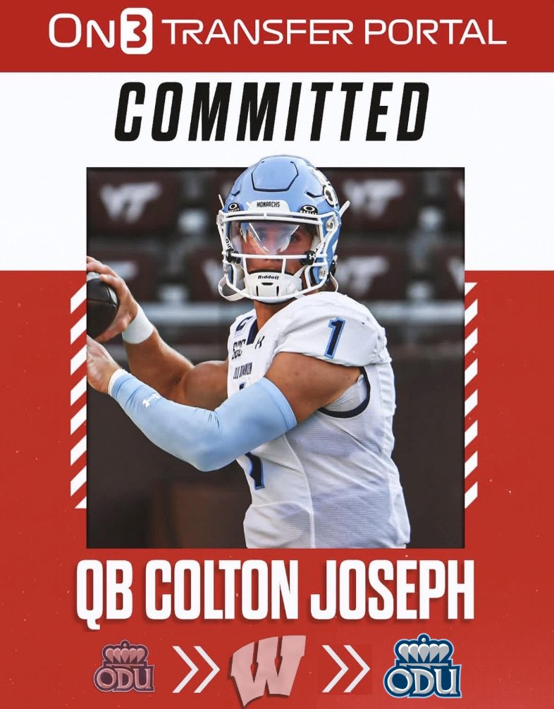 🚨🚨BREAKING🚨🚨 In a stunning spring decision, Colton Joseph has decided to return to Norfolk to lead the ODU Monarch football program after previously transferring to Wisconsin earlier this year. ODU fans are ecstatic that their stud QB has decided to return
