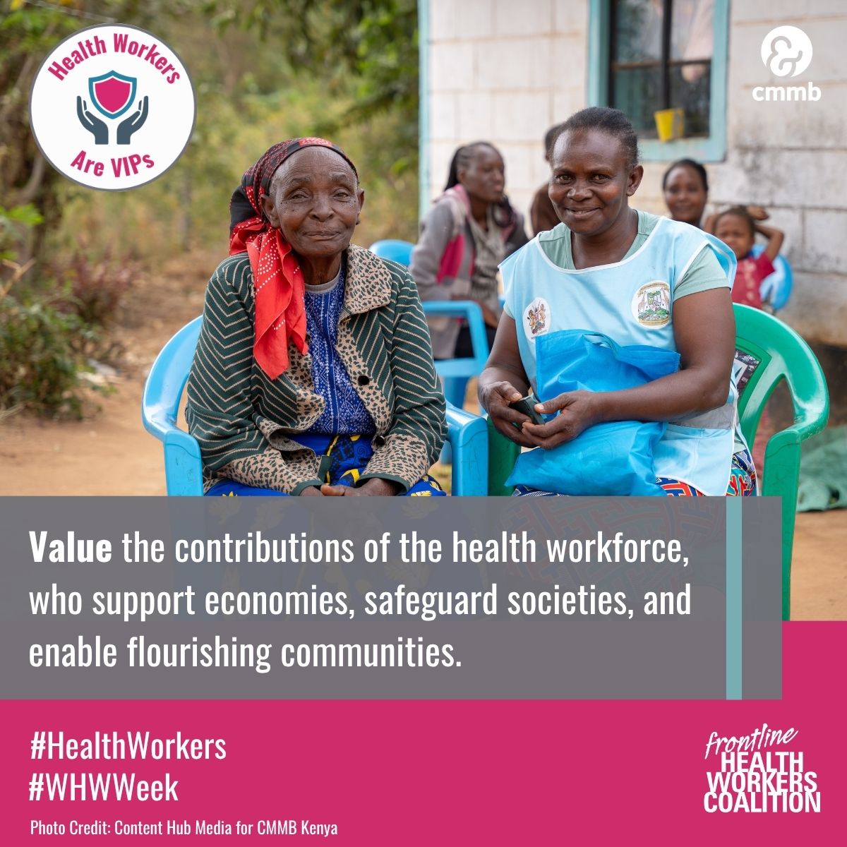 CmmbKenya's tweet photo. This #WorldHealthWorkerWeek, we celebrate the doctors, nurses, CHWs, and lab techs working tirelessly to fill it—going above and beyond to keep communities safe.

Let’s value their sacrifice and amplify their voices. 👏

#HealthWorkersSaveLives #WHWWeek #CMMBKenya @FHWCoalition https://t.co/mEf8acyZoY