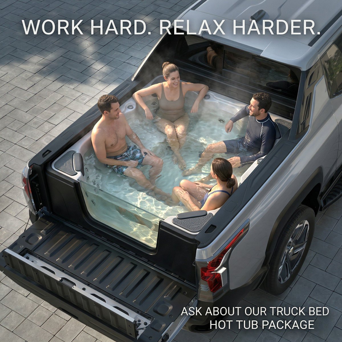 jeffwylerauto's tweet image. Work hard. Relax harder. 🛻💦Introducing the Truck Bed Hot Tub Package, now available across Jeff Wyler Automotive Family. Built for the job. Ready to unwind.

#JeffWyler #TruckLife #WorkHardRelaxHard #BuiltForMore #AprilFoolsDay