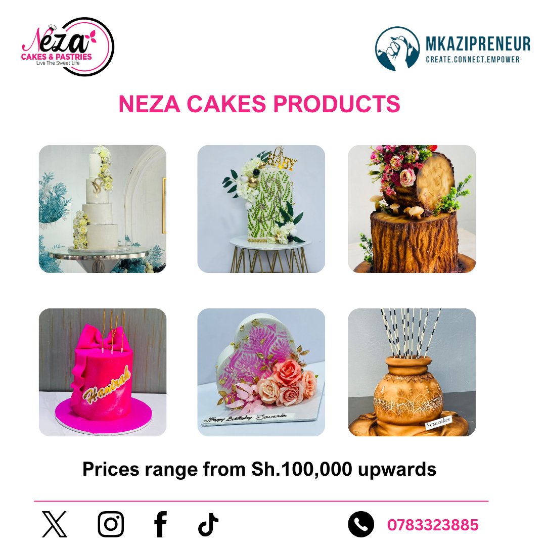 mkazipreneur's tweet image. This week’s #WCW is Agnes Asiimwe of @NezaCakes.

She is crafting delicious cakes for every occasion while empowering communities through hands-on baking skills 🎂.

Check out the flyer below to support her

#WomenInBusiness