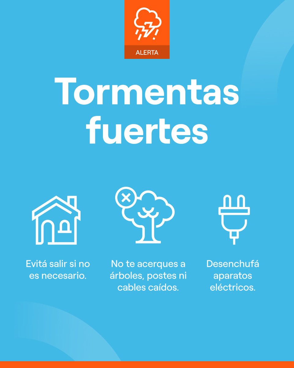 OficialEdesur's tweet photo. 🌧️ El Servicio Meteorológico Nacional emitió una alerta por tormenta fuertes para hoy y mañana en nuestra zona de concesión.

Te recordamos nuestros canales de atención:

👉 WhatsApp: 11 6187 6995
👉 Emergencias: 0800 333 3787
👉 App Edesur o https://t.co/boG8NsIPUA https://t.co/S9bovO5W2x