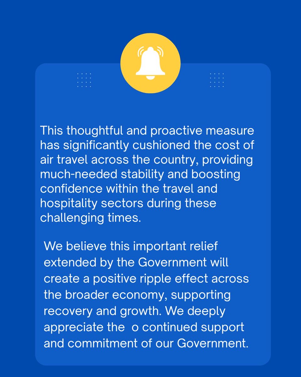 iato_india's tweet photo. IATO thanks the Government of India for timely intervention in capping ATF price impact at 25%, bringing much-needed stability to aviation and boosting confidence across the tourism &amp; hospitality sectors. https://t.co/3g8K8sCI3R