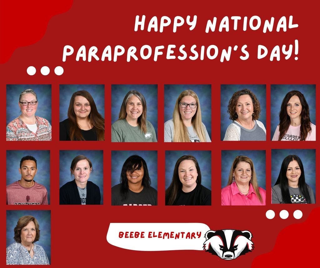 Happy Paraprofessionals Day to our outstanding team! 🦡
Thank you for the time, heart, and dedication you pour into our students each day. You are a vital part of our Badger family, and we are grateful for all that you do!
#besisthespottobe #bprd