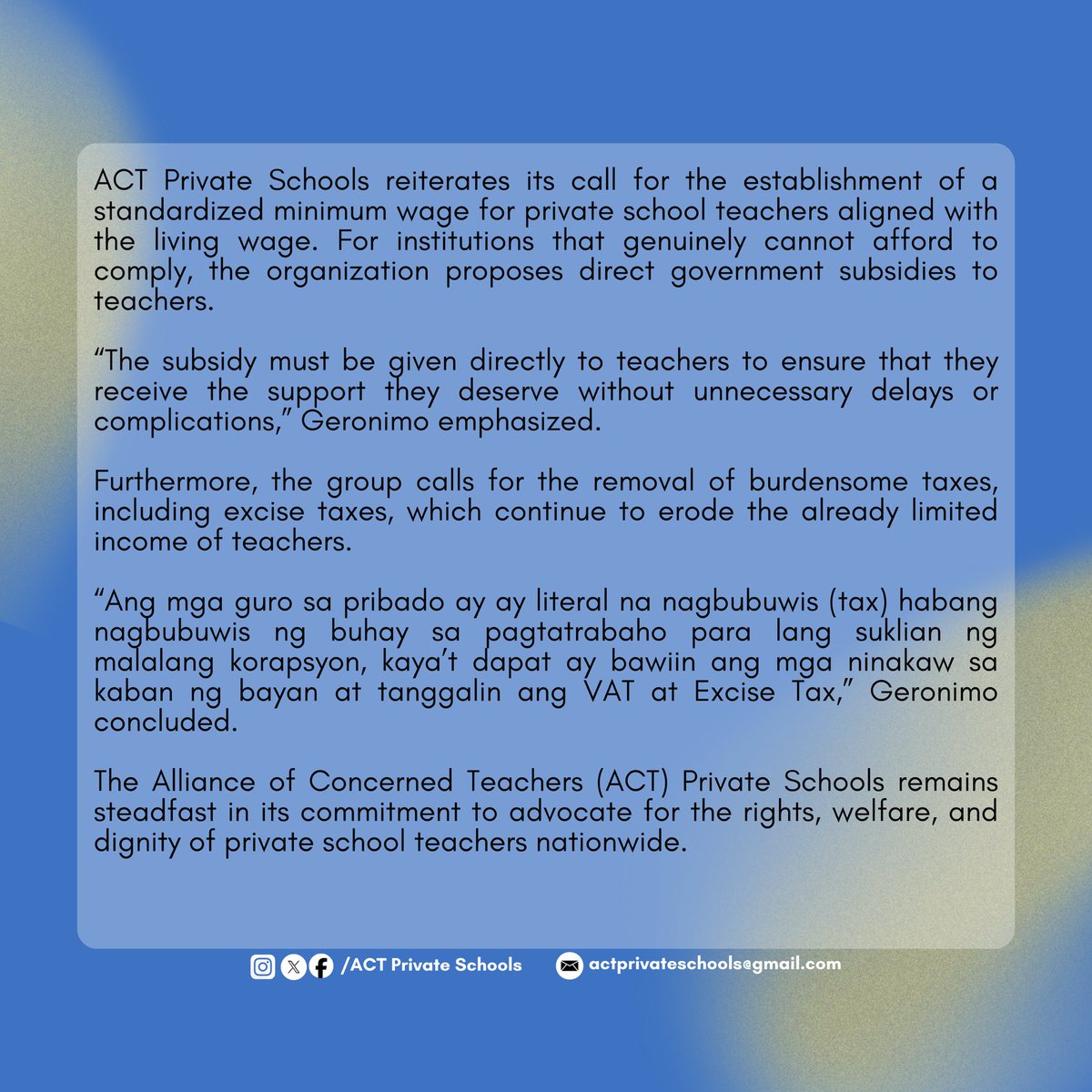 ACT Private Schools tweet media