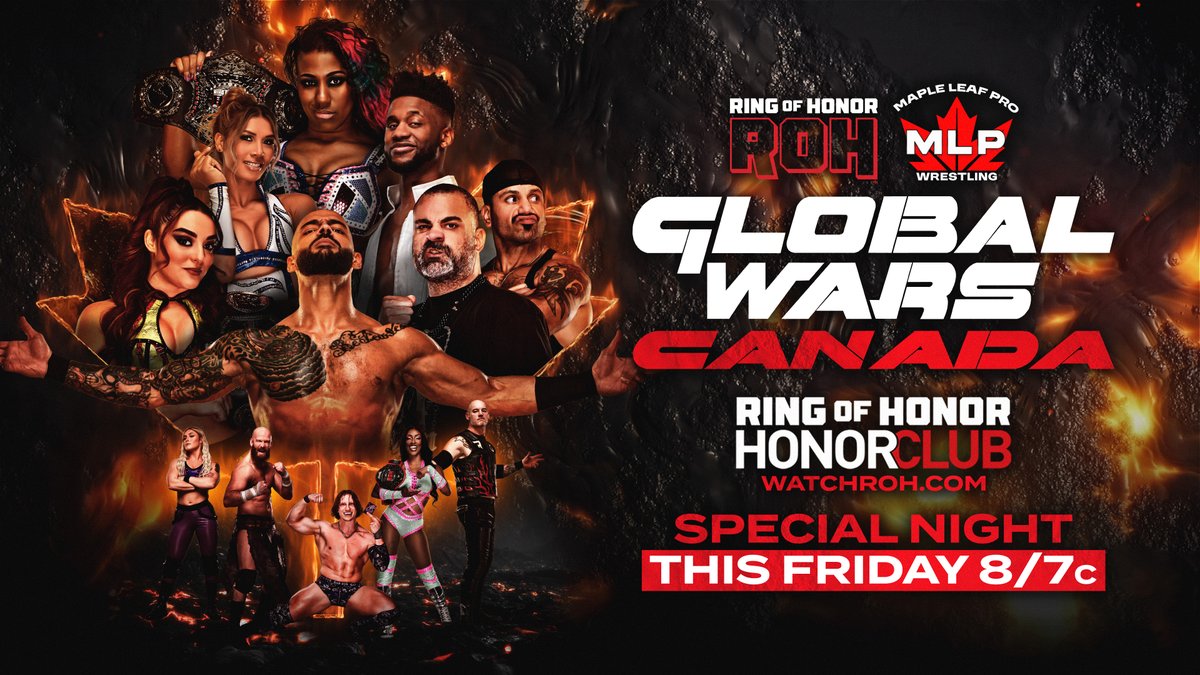 SPECIAL PROGRAMMING NOTE!

ICYMI: In place of ROH TV tonight, we’ll be airing ROH x MLP Global Wars from last week TOMORROW NIGHT exclusively on Honor Club!

Subscribe today at WatchROH.com