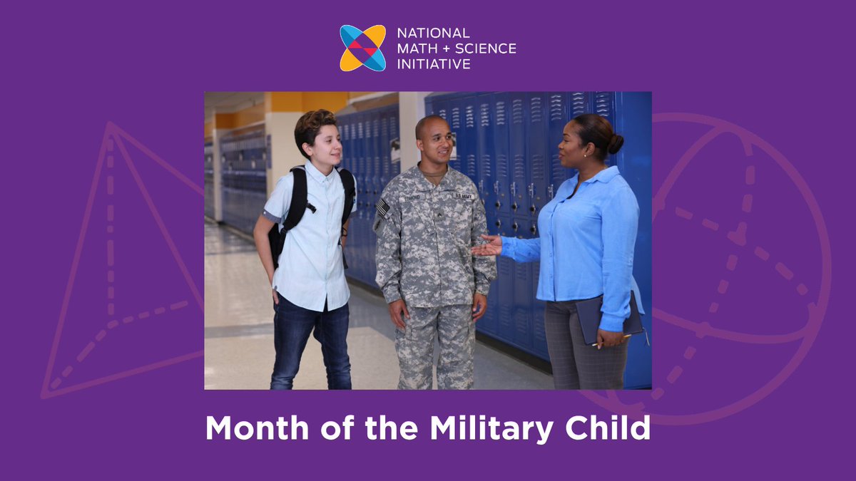 NMSI's tweet image. Let's celebrate the resilience and strength of military families. Soldier preparedness includes the entire family, and it matters that military children receive a consistent, rigorous education.  💜 #MonthOfTheMilitaryChild #STEMEducation #MilitaryFamiliesMission