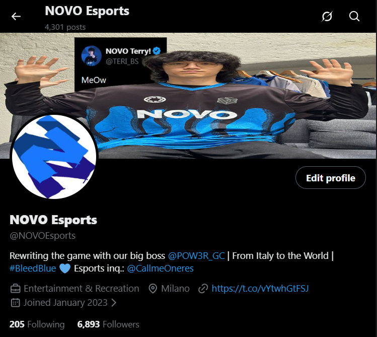 NOVO Esports tweet media