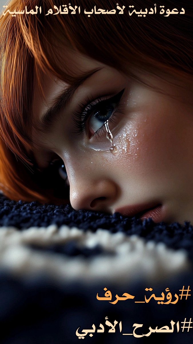 <a href="/Alsarh11/">✍🏻الصرح الأدبي</a> بين أنامل الحزن تتساقط دموعها 
كالمطر على وجنات الليل
عيونها مرآة لجراح لا يسمعها سوى قلبها
تتنهد الأرواح معها وتخنق الكلمات في حلق الصمت،
كل دمعة تحكي قصة ألمٍ ضاع بين السطور
ويبقى وجهها لوحة حزينة، تذوب فيها الأيام قبل أن تشرق.
#رؤية_حرف