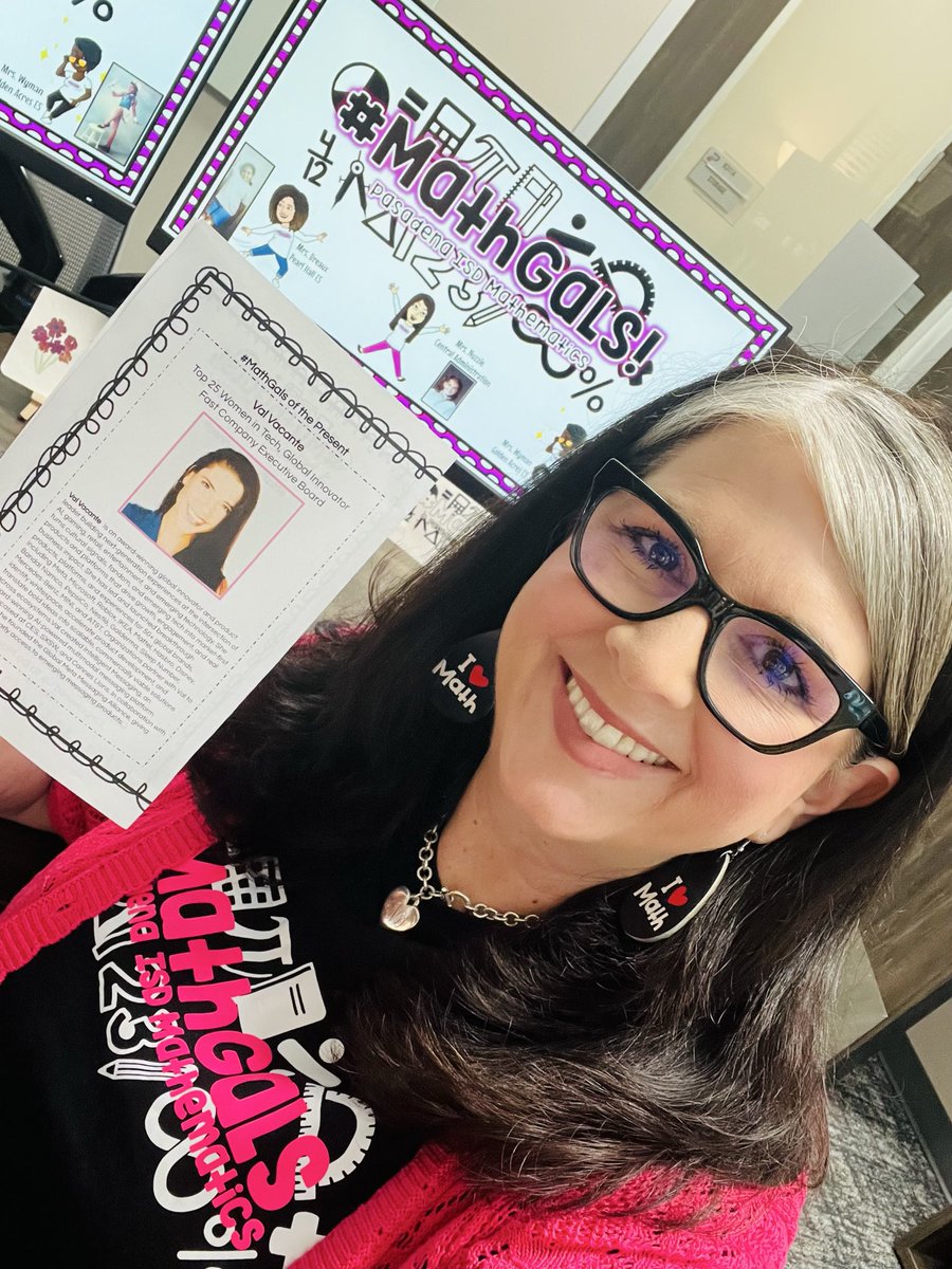 janetdnuzzie's tweet photo. Woohoo for today’s #MathGals Club! @MarianaBreaux, @WymanEvan, &amp; myself are excited to have Val Vacante joining us as our #MathGal of the Present! #MathGals learn &amp; grow together! :) #ElemMathChat #WomenInSTEM #WomenInMath #TASMTalk #NCSM #NCTM #PISDMathChat #PISDMiNTMath https://t.co/XNwxKr4Lx4