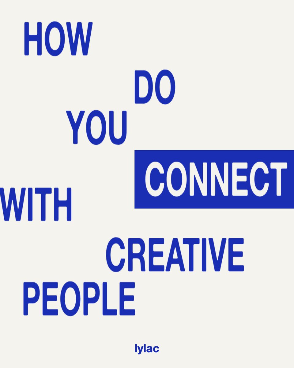 lylac_studio's tweet photo. How do you connect with creative people? https://t.co/1NHWvfItRW