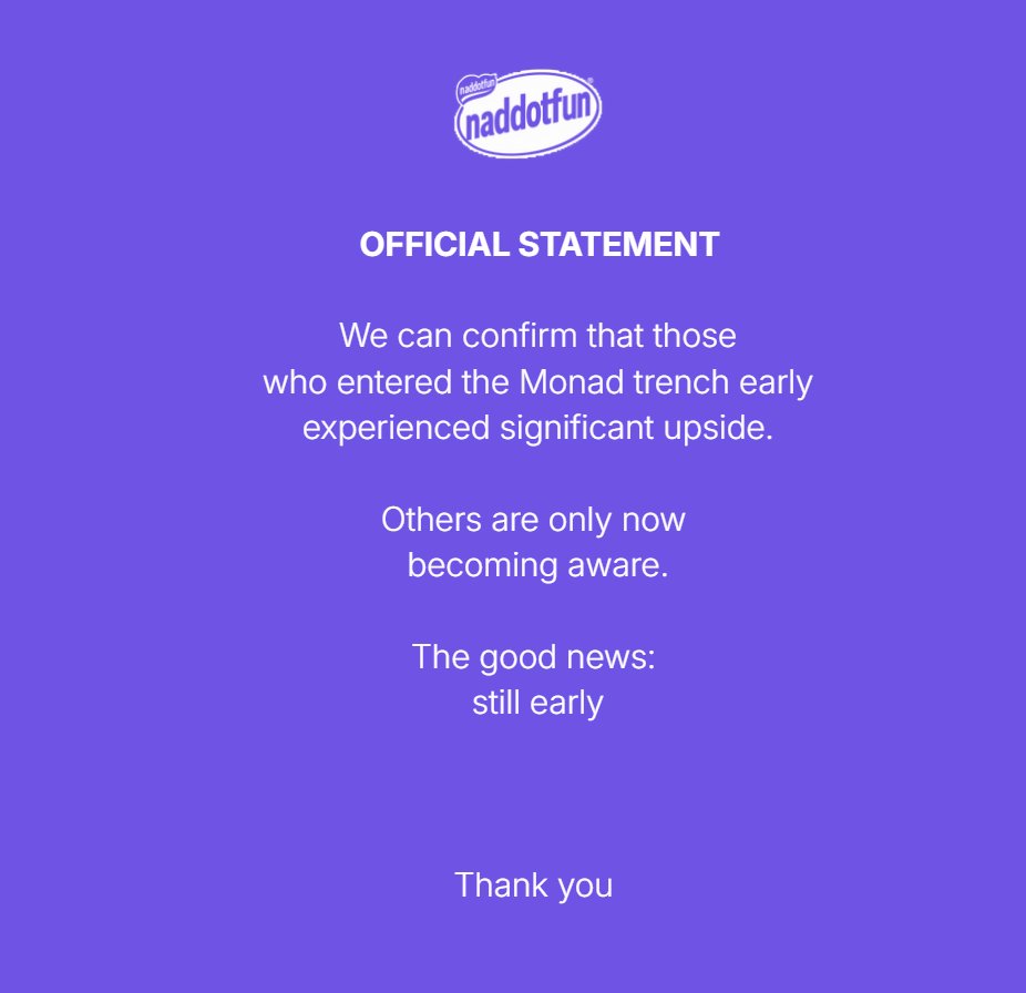 Nad.fun (mainnet arc) tweet media