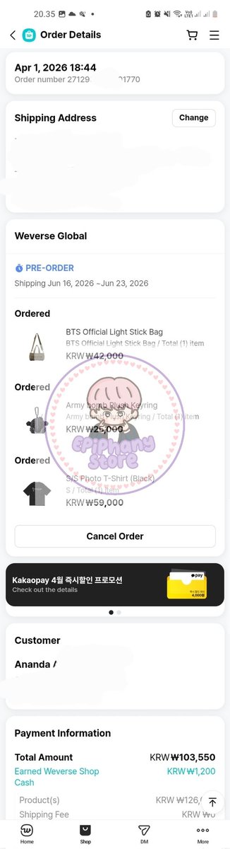 KSTUFF BTS DAN ALL IDOL ORDER KE WA tweet media