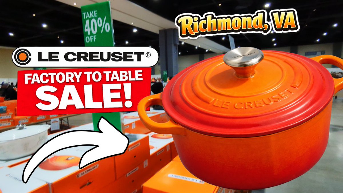 AmyLearnstoCook's tweet photo. Le Creuset Factory to Table Sale FULL TOUR | FTT Richmond, Virginia 🔥 Last weekend I went to the FTT sale! Join me for a full tour @ Amy Learns to Cook on YouTube! #lecreuset #dutchoven #castiron #cookware #cooking #amylearnstocook https://t.co/cZKX6WBw2U via @YouTube https://t.co/Hvidrc0w28