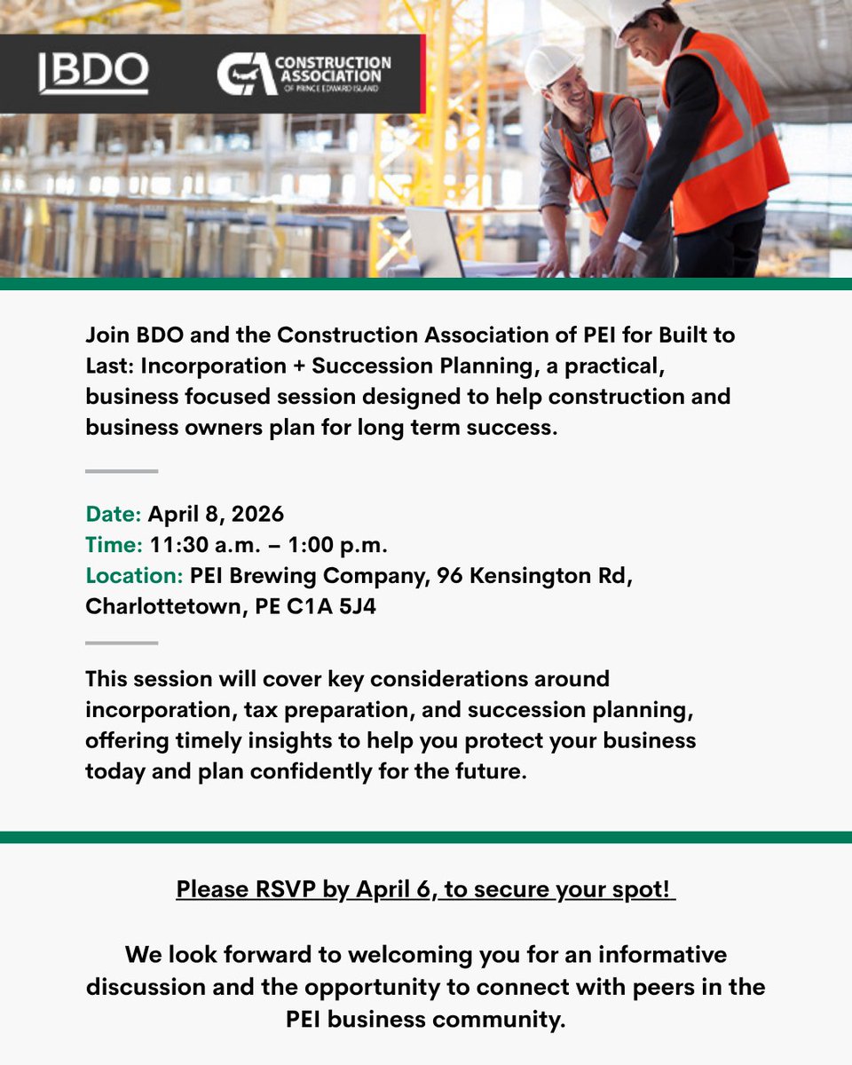 Construction Association of PEI tweet media