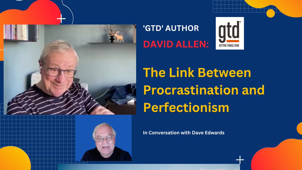 DaveEdwardsLLC's tweet image. To some, procrastination is caused by people who don’t want to tackle a project.  But according to David Allen, the author of GTD/Getting Things Done, it can also be a sign of perfectionism.
daveedwardsmedia.com/2026/04/01/per…
#GTD #GettingThingsDone #productivity