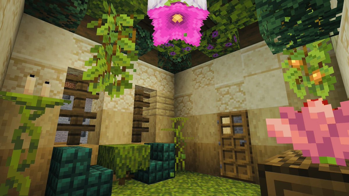 AOI2023Min's tweet image. ファンタジー緑もりもり内装🌸

#BE街サバ
#Minecraft